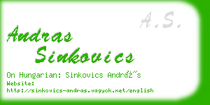 andras sinkovics business card